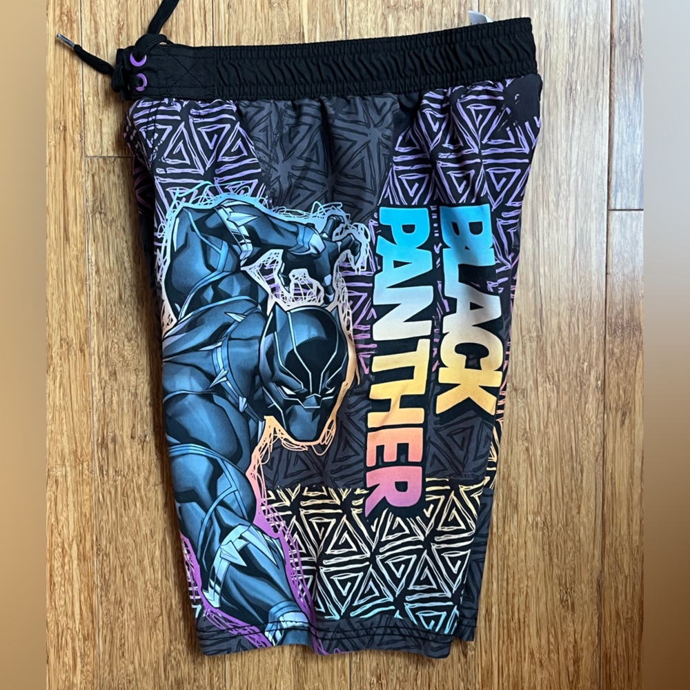 Marvel Black Panther Swim Shorts/Trunks size medium boys